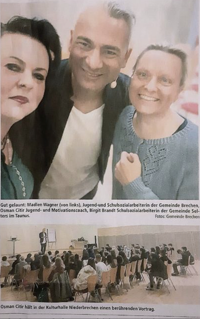 Er berührt und motiviert zugleich - Karrierecoach Osman Citir zu Gast in Niederbrechen