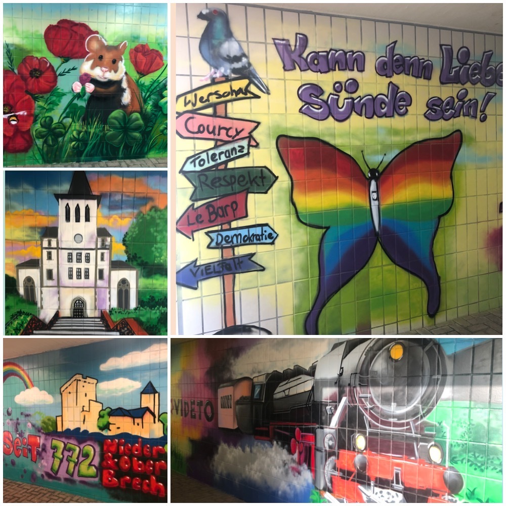 Bunte Kunst in der Unterführung - Farbe bekennen für Vielfalt, Demokratie und Toleranz